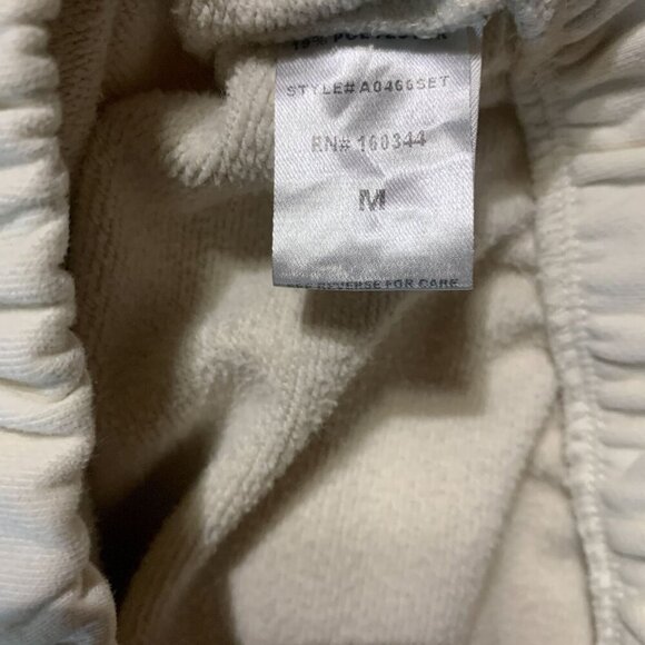 Beige Bontany Women Sweatshirt Cropped&Smocked Extra Long Sleeves Oversized M - Picture 9 of 9